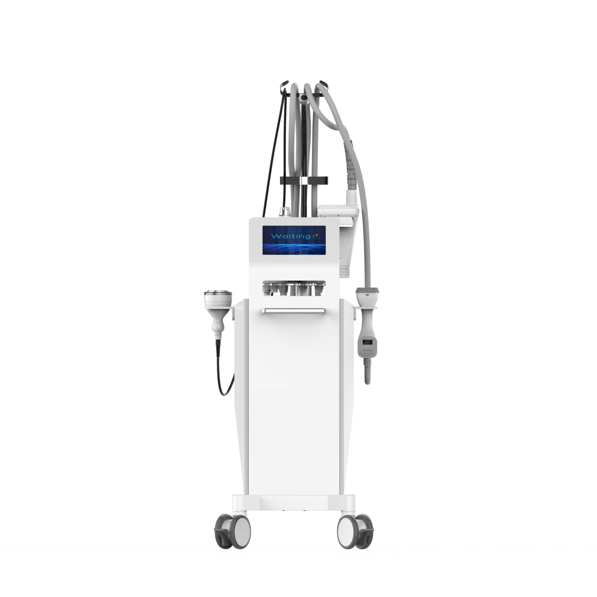 360° Rotatable Roller Vacuum RF Body Reshaping Device | 4 Handpieces 940nm Laser Cavitation Anti-Cellulite Salon Machine